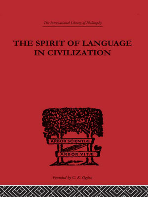 cover image of The Spirit of Language in Civilization